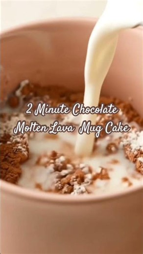 2-Minute Molten Chocolate Lava Mug Cake 🌋🍫 (Instant Craving Satisfier!)
