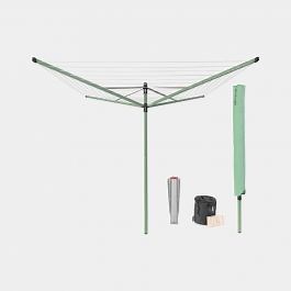 Rotary Dryer Lift-O-Matic 50 metre, with Ground Spike, Cover & Peg Bag, Ø 45 mm - Leaf Green