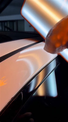 GOOD THING RECOMMENDATION on Instagram: "Car body C-pillar dent pull repair #Dent repair retain original car paint #Shark skin car dent repair #Retain original car paint #Paint-free dent repair"
