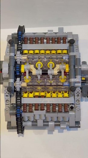 Realistic V8 Lego Technic engine with working valve system #lego #legotechnic #v8