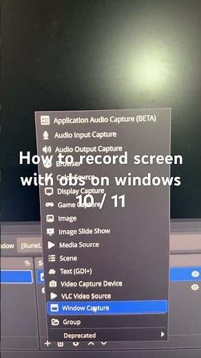 How to record screen with obs on windows 10 / 11