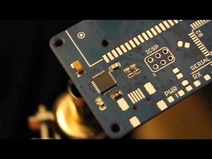 QFN package SMD reflow soldering using a hot air rework station