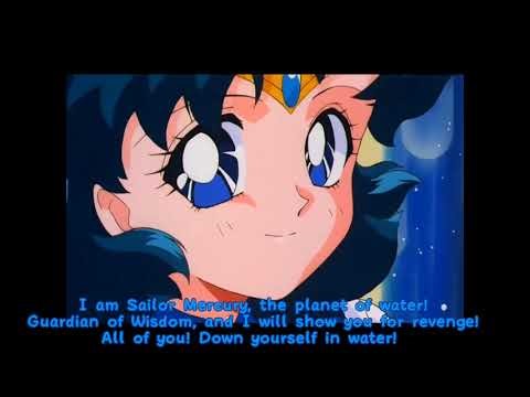 Sailor​ Mercury​ transformation​ and​ attack​ English​ Subtitles​ (Movie)​