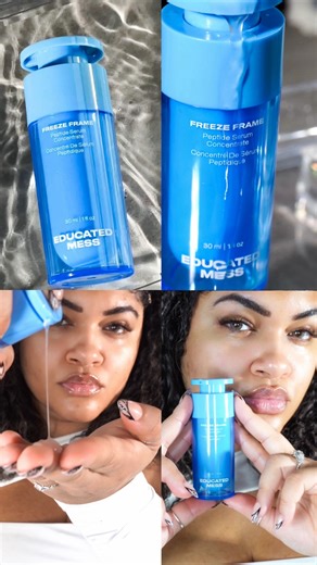 Lisha Panzarella-Eubanks on Instagram: "🥶 Freeze the fine lines before they settle in ❄️✨ I’ve been reaching for the Freeze Frame Peptide Serum from @educatedmess lately, and here’s why it’s earned a spot in my weekly routine. 💎 This formula is built around a Diamond-Stabilized Peptide Complex (aka peptides designed to stay potent and perform), plus a lineup of targeted actives like: Diamond-Stabilized Peptide Complex Palmitoyl Tetrapeptide-50 + Heptapeptide-15 Palmitate Copper Lysinate/Prolin