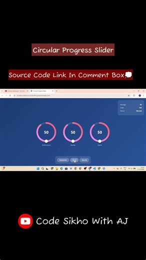 Smooth Circular Progress Animation You Need #webdevelopment #coding #shorts Code Sikho with AJ