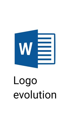 Microsoft Word logo evolution #logoevolution #logohistory #microsoft #word