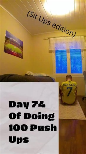 Day 74 Of Doing 100 PUSH UPS For 365 Days (Sit Ups Edition) #viralshorts #shorts #viral