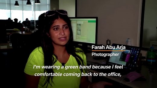 Color-coded bracelets gauge COVID-19 social interaction comfort levels