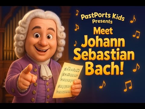 Who Was Johann Sebastian Bach? 🎶| The Organ Genius of History – For Kids 🎹 | PastPorts Kids Presents