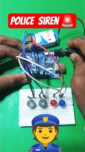 Police Siren 🚨 Project #arduino #experimentvishal #shortsfeed #shorts #youtubeshorts #police