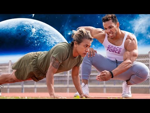 US Marine Attempts the Space Force Fitness Test