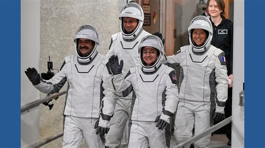 Four new astronauts arrive at the International Space Station to replace NASA's evacuated crew