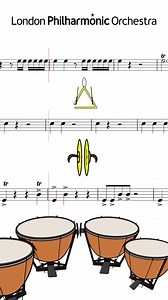 Who’s for some three-player tap-along? This percussion moment from Mahler 4 is fun for triangle, cymbals and timpani. Discover our new recording on Apple Music. lpo.uk/Mahler4-AppleMusic | London Philharmonic Orchestra