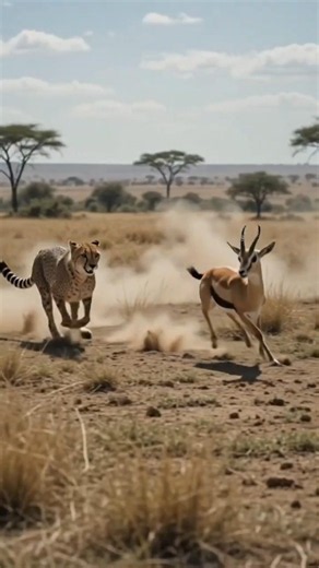 🐆 Cheetah's Lightning Fast Hunt Ultimate Speed in the Wild #wildvision #aivideo