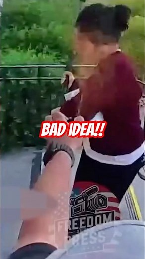 Unhinged Lunatic Gets INSTANT KARMA!😳 ‪@Freedomofthepress_1stAmendment‬