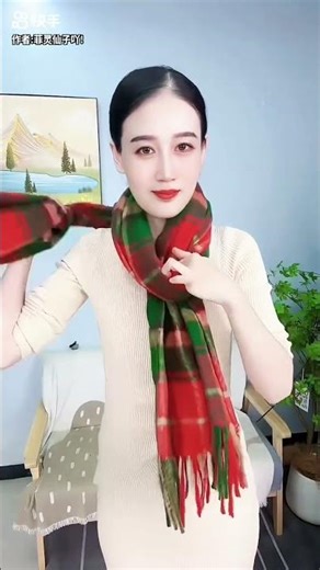 Gantle knot Beautiful scarf style! Chic Scarf Styling? Quick Way To Tie an Elegant Knot#scarfstyle💲