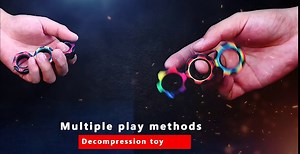 9Pcs Magnetic Rings Fidget Toys Colorful Finger Fidget Rings,Gear Type Freestyle Rolling Hand Spinner Stress Relief Magical Toys for Training Relieves Anxiety, Funny Gift for Adults