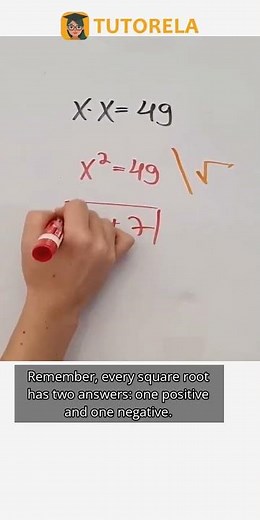 Solving for X: x² = 49 Explained #Math #SolvingQuadraticEquations #ExtractingSquareRoots
