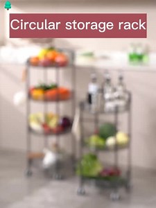 Kitchen Storage 1/3/4 Layers Rotating Vegetable Shelving Kitchen Floor Multilayer Shelving Storage Rack