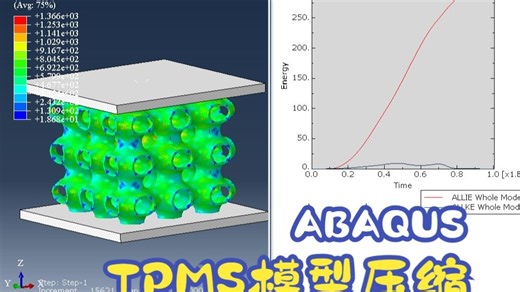 ABAQUS-TPMS结构模型压缩仿真6