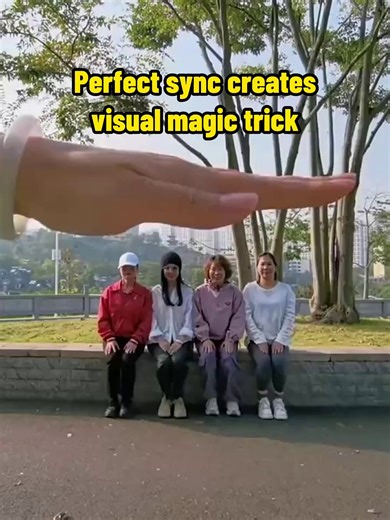 What a perfect sync! Watch how a group of friends makes a visual magic trick with seamless teamwork. | Xinhua Culture&Travel