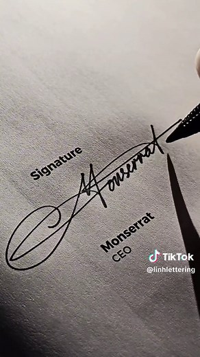 Unique Signature Ideas with Monserrat Initials