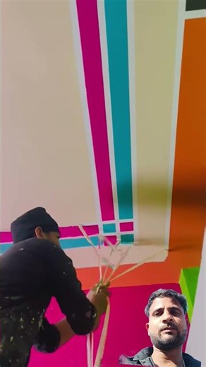 Maskin teyip ceiling design bedroom wall painting 🖌️Maskin teyip ceiling design#trending #song