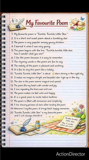 My Favourite Poem Essay 20 Lines | English Poem Essay