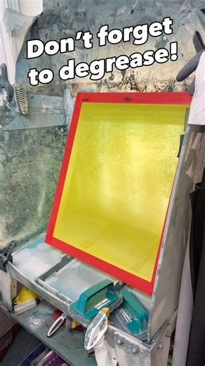 It’s really all in the details! Don’t forget to degrease new or restretched screens before coating.