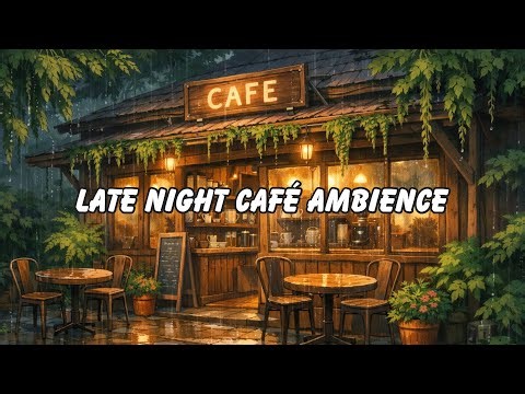 Late Night Cafe Ambience 🌙 Soft Jazz Music for Sleep & Relax