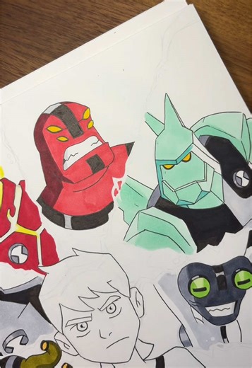 Ben 10 Drawing Timelapse with Copic Markers