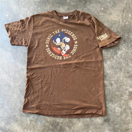 Vintage Y2K Sonic the Hedgehog T-shirt Brown, Retro Sonic Anime Video Game Retro Clothing Graphic Tee, Sega Gamers Nostalgia Souvenir Gift M - Etsy
