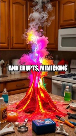 Fun with Vinegar and Baking Soda Volcano