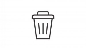 Trash Animated Line Icon Transparent Background Stock Footage Video (100% Royalty-free) 3718129617 | Shutterstock