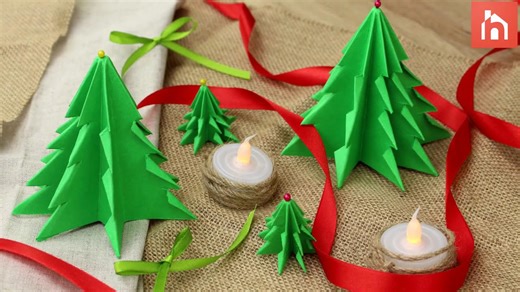 DIY paper Christmas trees