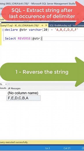 SQL Tricks | How to Extract String After the Last Occurrence of Delimiter ? REVERSE