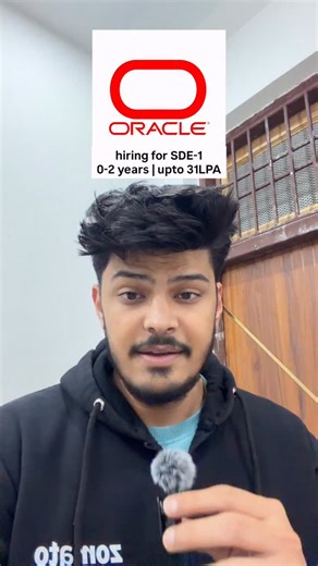 Dhananjay Sharma on Instagram: "Oracle hiring for software developer 1. Apply asap, if you don’t have the link follow and comment, I will share the apply link directly to your DM. Note: Apply link will be expired soon. (oracle hiring, hiring, intern, high paying company, fresher, experienced, oracle, college, tech, placement, layoffs, unemployment, job for freshers)"