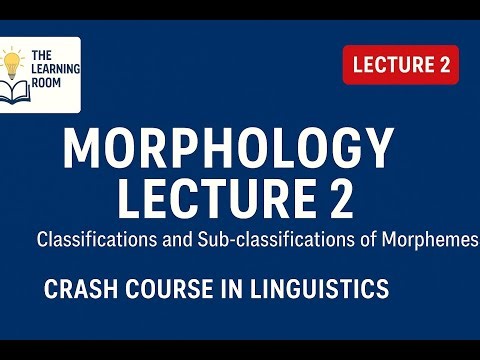 Morphology Lecture 2: Free and Bound Morphemes Explained | Types of Morphemes in Linguistics