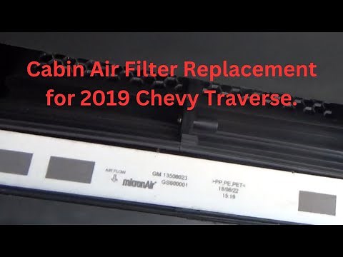 Replacing the Cabin Air Filter on my 2019 Chevy Traverse