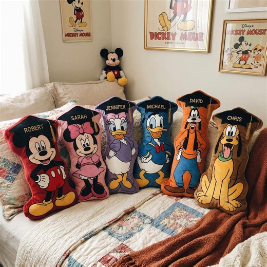 Custom Mickey and Friends Graduation Pillow, Personalized Name Mickey Mouse Pillow, Preschool Kindergarten Graduation Gift Kids Room Decor - Etsy