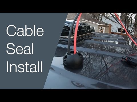 Routing Cables for Solar Panels | Adventure Van Roof Installation | Scanstrut Cable Seal - Black.