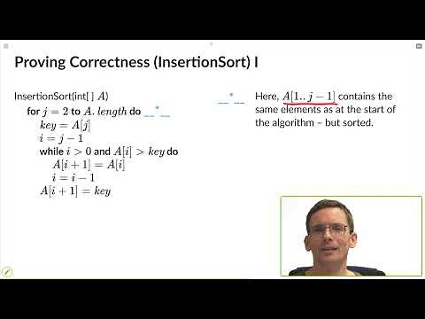 InsertionSort and Loop Invariant Proofs