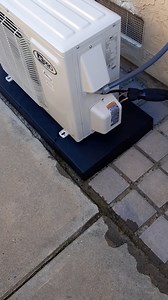 Brand new mini split. Is it normal for the outdoor unit to drip water? As you can see in the video it's a good amount of water. And it's not coming from the condensate line. This is while running as a heater. Wondering if I should be concerned? Thanks.