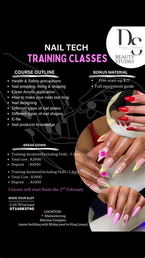 Nail Tech Training Sessions in Mahwelereng