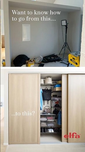 How to assemble an Elfa hallway closet #diy #process #closet