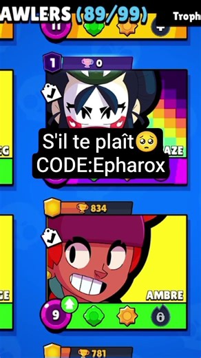 stp CODE: Epharox😎😎😎😎#abonnetoi#pourtoi#shortviral#gaming#brawlstars#epharox