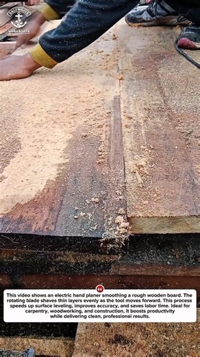 Satisfying Wood Planing Process with Electric Hand Planer ⚙️🪵