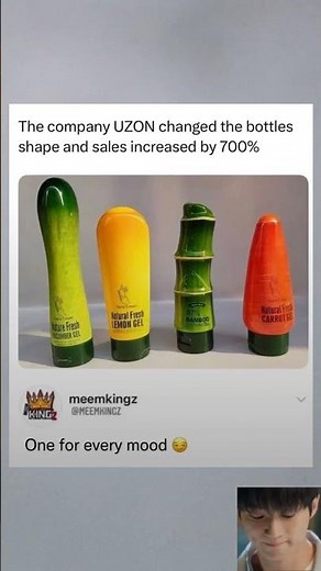The company UZON changed the bottle shape and sales increased by 700%