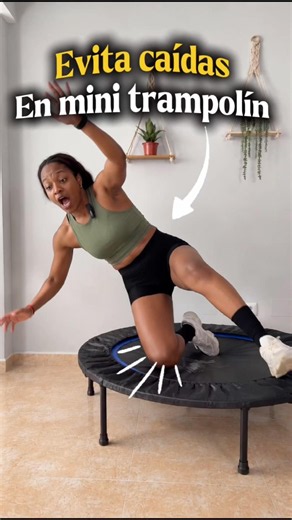 Mini trampoline workout falls 🚨 #homeworkout #exercise #motivation #trampoline #jumping