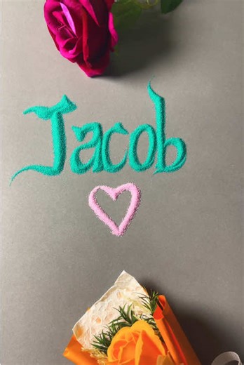 Jacob#sandart #nameinsand #relaxing #asmr #jacob